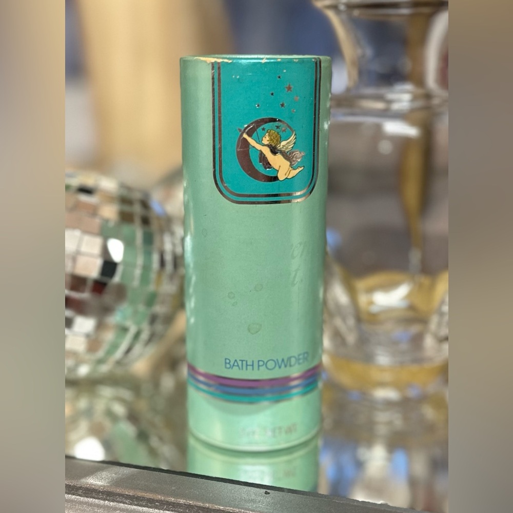 Vintage  Heaven Sent  Bath Powder Foil Covered Shaker